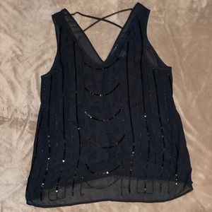 Torrid Premium Sequin Sleeveless Blouse Size 0